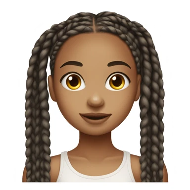 box braids on light skinned girl sticker