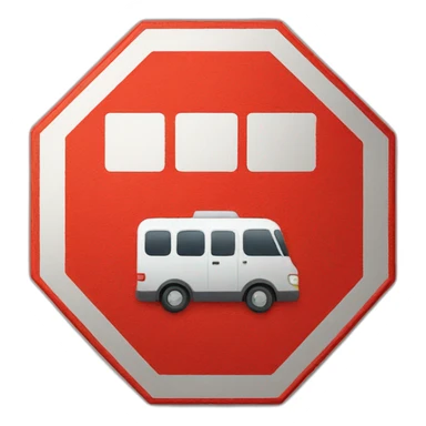 stop sign for public transport sticker