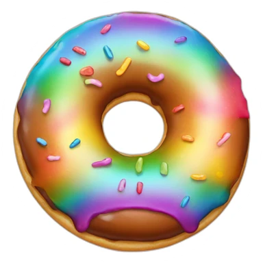 Rainbow donut sings sticker