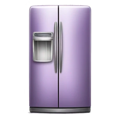 Realistic metallic light purple fridge isolated.  sticker