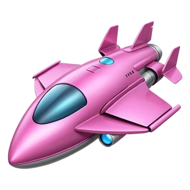 Pink spaceship sticker