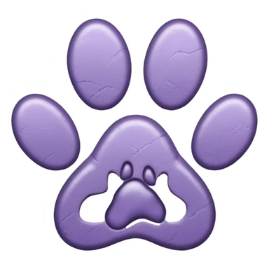 A dull purple Paw Printsi sticker