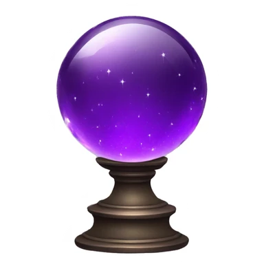 purple magic glass crystal ball on a pedestal sticker
