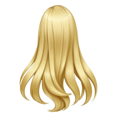 back view of long blonde hair sticker