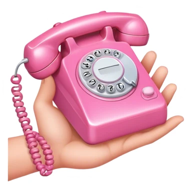 A hand holding a pink preppy phone  sticker