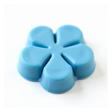 realistic blue flower-shaped candy, isolated on a transparent background, no visible background sticker