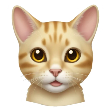 Coloring of a golden chinchilla cat sticker