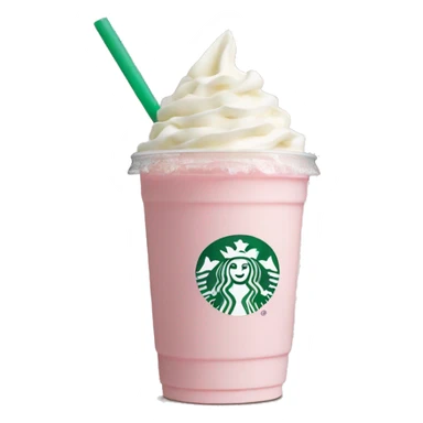 Light pink Starbucks frappechino sticker