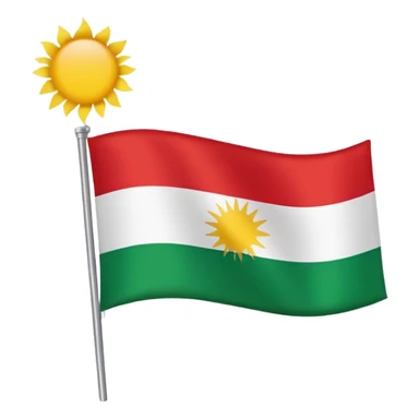 create a kurdishtan flag emoji. the shape of flag is like usual flag emojis alright sticker