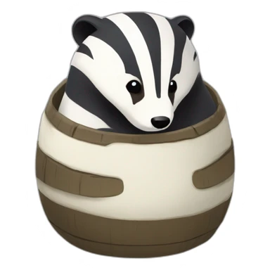 A badger in a narutomaki sticker