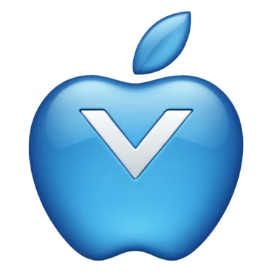 blue check mark emoji in Apple iPhone style sticker