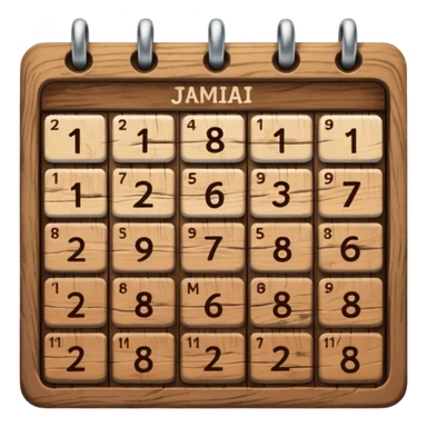 calendar wood sticker