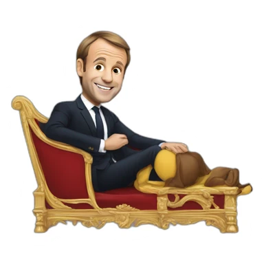 Emmanuel-Macron dans un berceau sticker