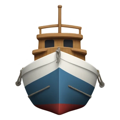 Boat with arms, legs and face  sticker