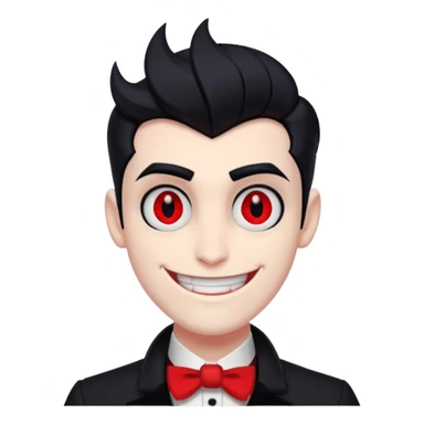 Alastor from Hazbin hotel, smiling sticker