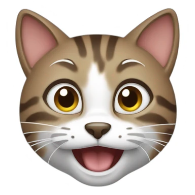 excited cat sticker