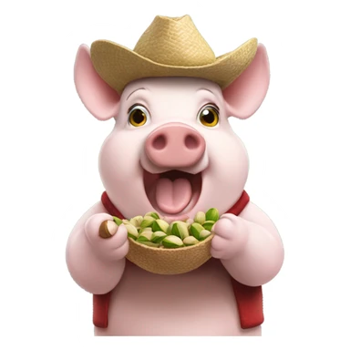 Washington commanders pig eating pistachios and cheering  sticker