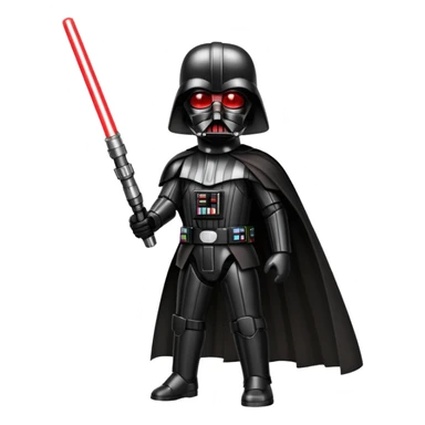 Darth Vader with the red light saber sticker