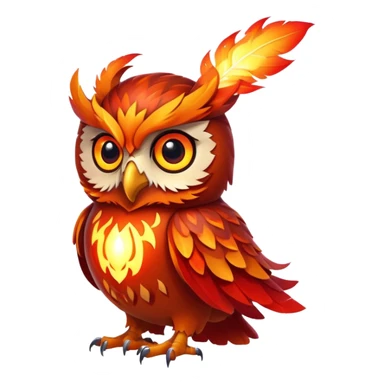 Fire wizard owl sticker