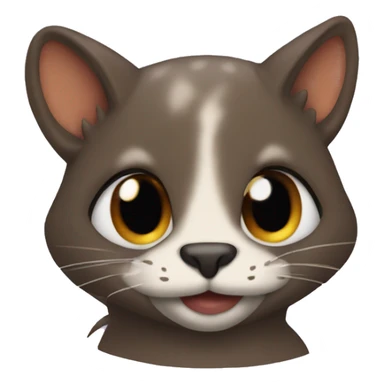 Cat and platypus mashup cute sticker
