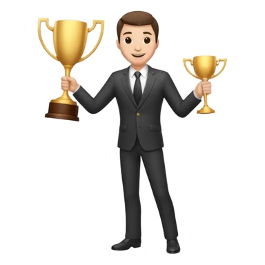 businessman celebrating full body sticker