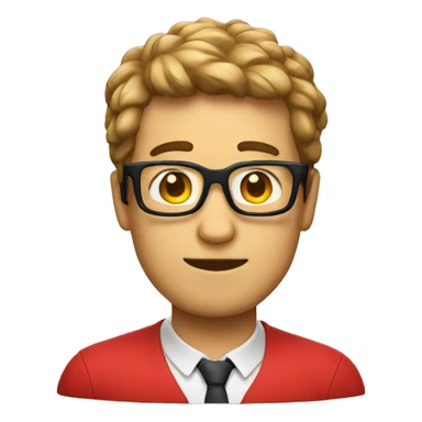 the nerd emoji with red body sticker