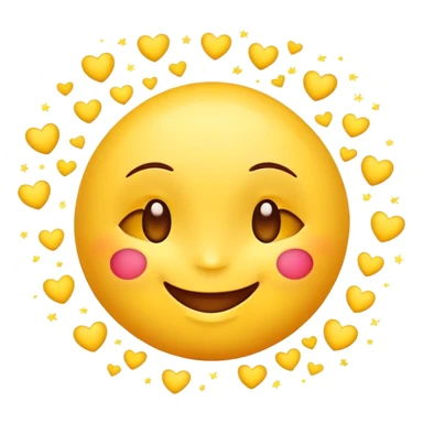 A cute and happy emoji of a smiling face with heart eyes, surrounded by small hearts and sparkles, expressing love for Rostik. sticker