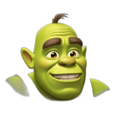 shrek scratching his head with one finger sticker