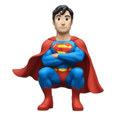 superman position statues sticker