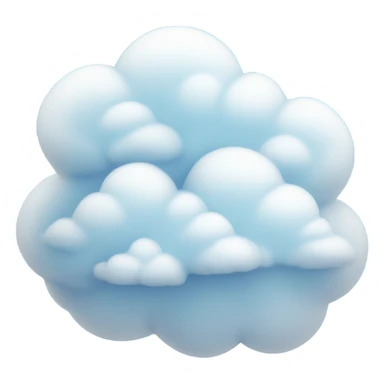 White and light blue clouds sticker