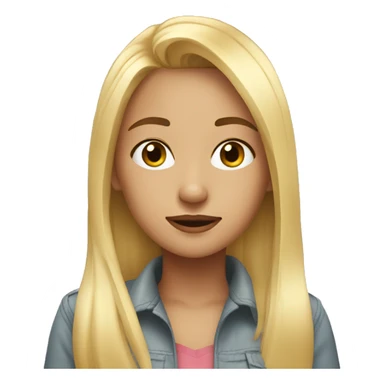 The blonde girl thought about it 🤔 sticker