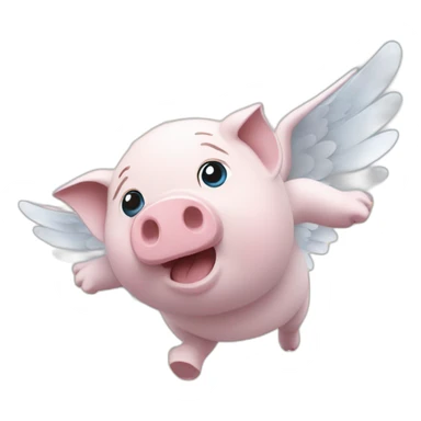 What if pigs could fly like angels in the blue sky sticker