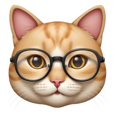 Cat with glasses sticker