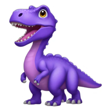 purple dinosaur sticker