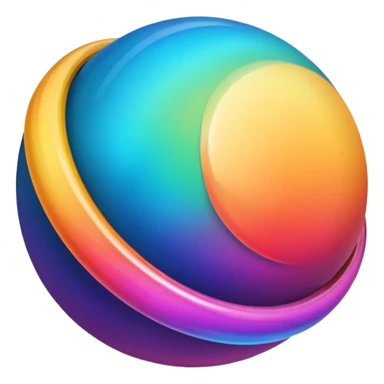 gradient planet planet with ring sticker
