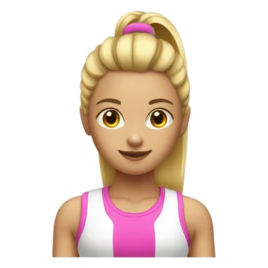 Girl sport gym training sticker