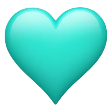 light Teal colored heart sticker