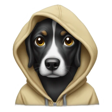  Dog wearing hudie  sticker