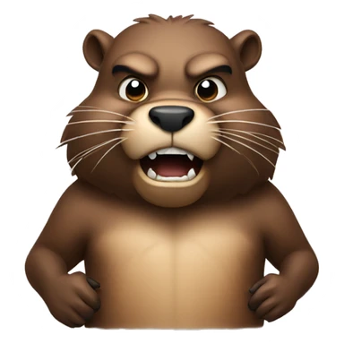 An angry beaver sticker