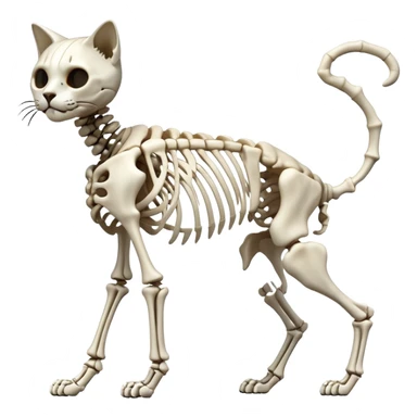 A cat skeleton sticker