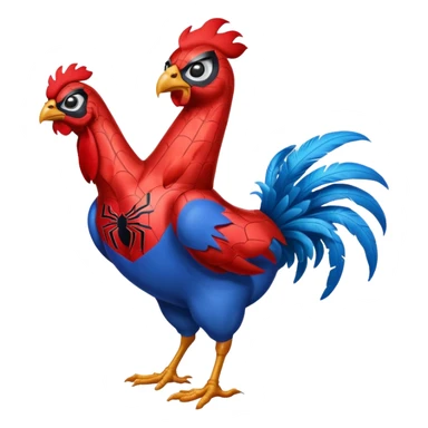 Spiderman but hes a chicken sticker