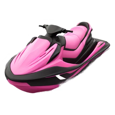 Realistic pink jet ski isolated  sticker