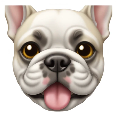  blue sable french bulldog showing teeth sticker