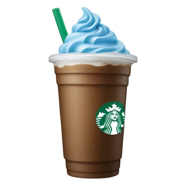 A blue Starbuck frappe sticker