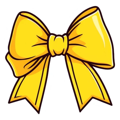 Gold bow  sticker