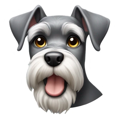 Bully miniature schnauzer dog sticker