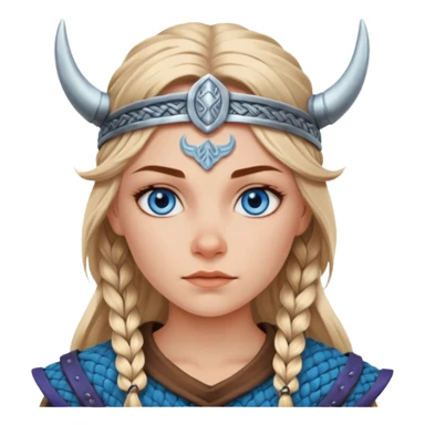 Viking female with blue eyes  sticker