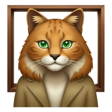 Big cat by the window  sticker