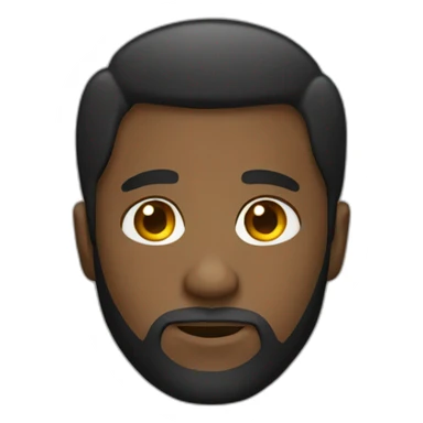 Black man with a European haircut and a beard  sticker