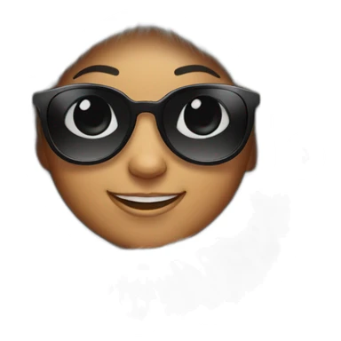 eskimo girl smiling with sunglasses sticker